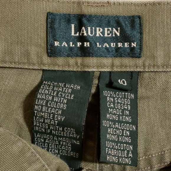 Ralph Lauren denim khaki green capri - Picture 3 of 6